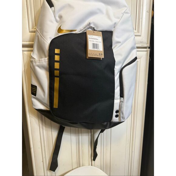 Nike Men's Colorblock Hoops Elite Backpack White & Black OS NWT - Picture 15 of 15